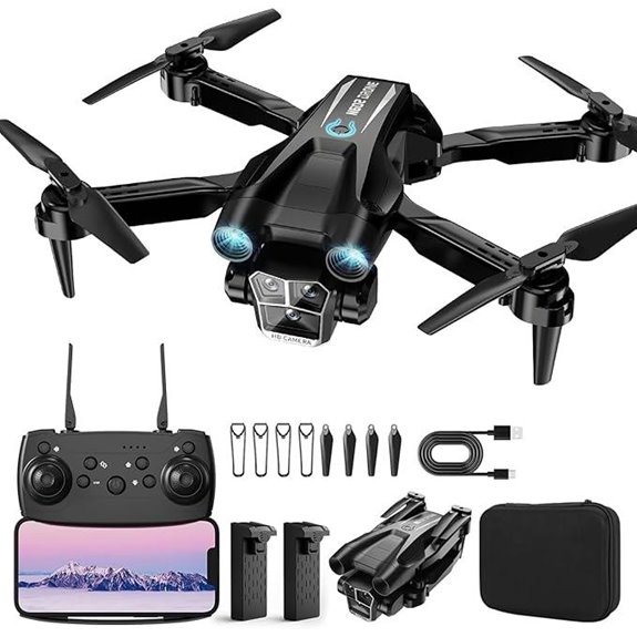 Mini Drone with Camera 1080P 2 Batteries Carrying Case