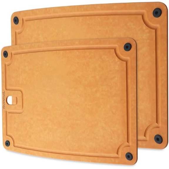 Kitchen Cutting Boards Set with Non-Slip Feet and Juice Groove