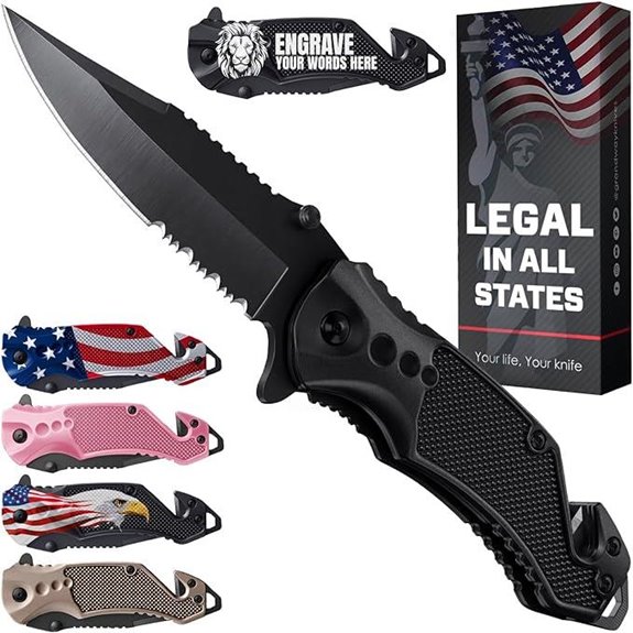 Good Worker Pocket Knife with Serrated Blade & Tools