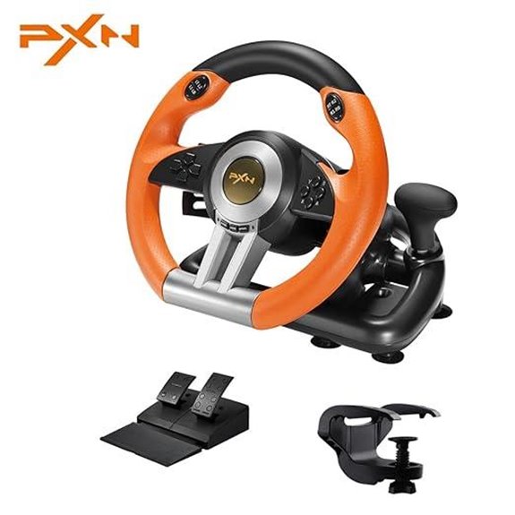 PXN V3II Racing Wheel with Pedals for PC/Console