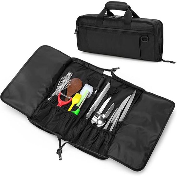 Chef Knife Bag with Lock 17+6 Slots Travel Case