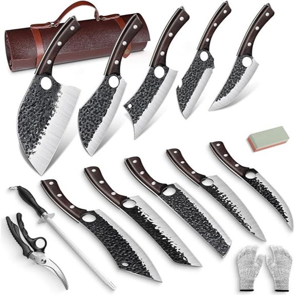 Serbian Chef Knife Set with Knife Bag