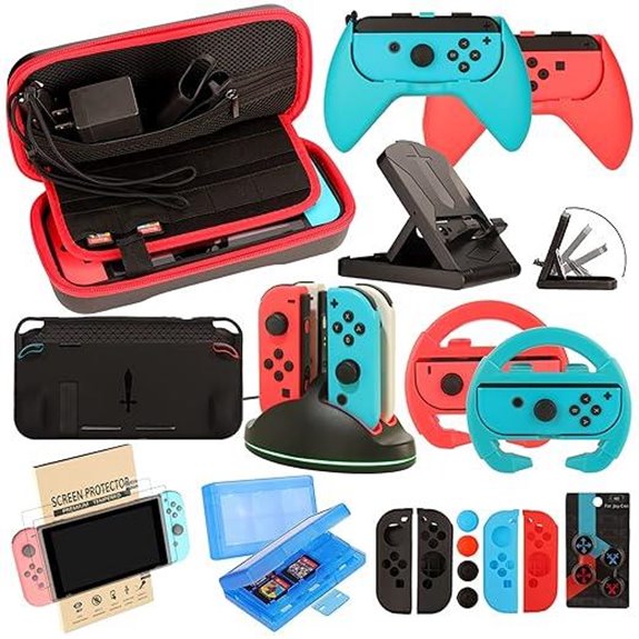 Nintendo Switch Accessories Kit with Case and Screen Protector