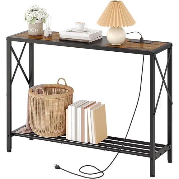 Tajsoon Console Table with Charging Station 41.8