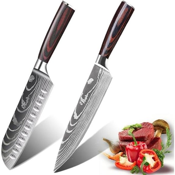 Kitchen Knife Set 2 Pcs High Carbon Stainless Steel