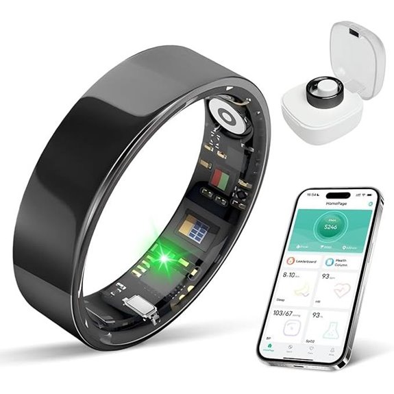 Smart Ring Health Tracker Waterproof No Subscription 5-Day Battery