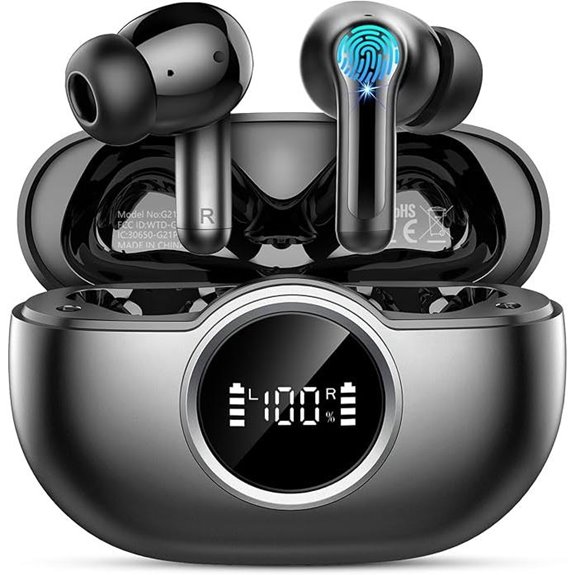 Wireless Bluetooth Earbuds with Noise Cancelling Microphone