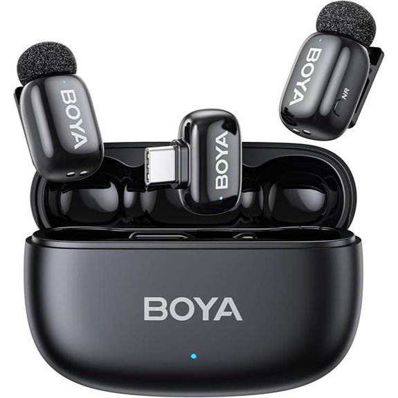 BOYA Mini 2 Wireless Lavalier Microphones with Noise Cancellation