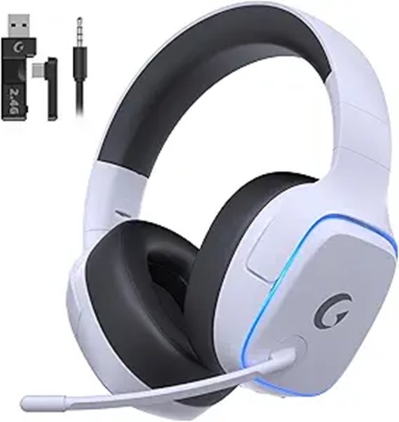 Wireless Gaming Headset for PS5/PC with Noise Cancelling Mic