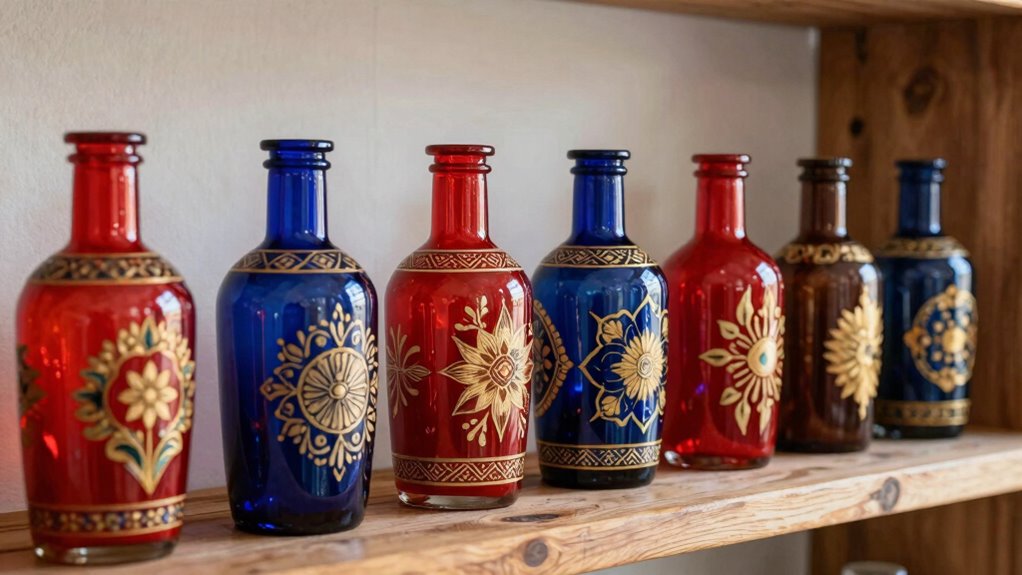 food safe decorative glass bottles