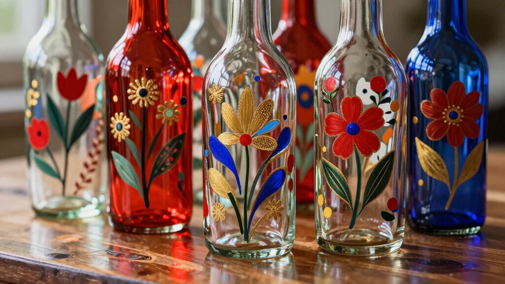 painted glass bottles safety