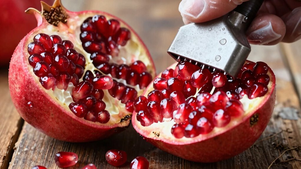 proper pomegranate pressing technique
