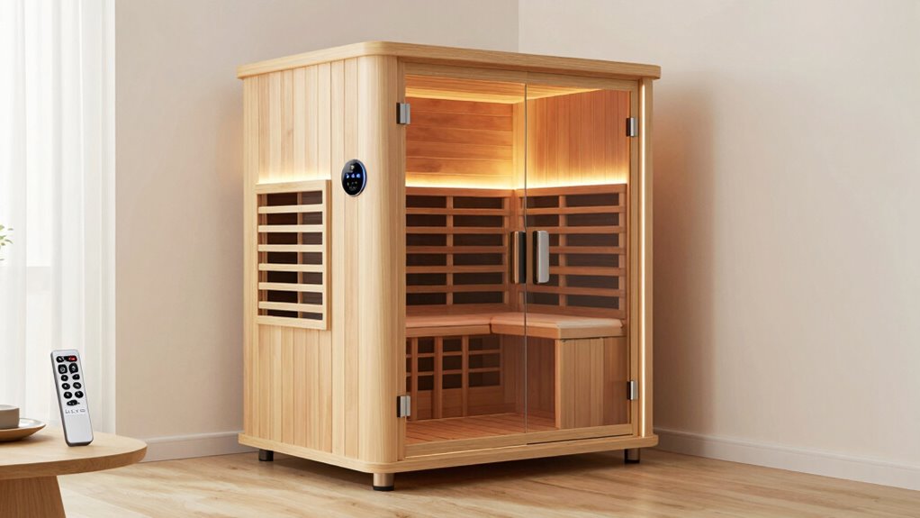 sauna size and features