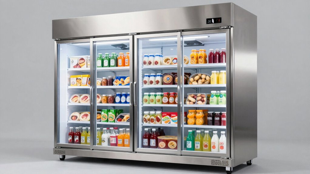 top commercial glass freezers