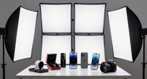 top product photography softboxes