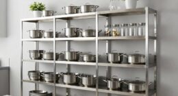 top stainless steel kitchen shelves
