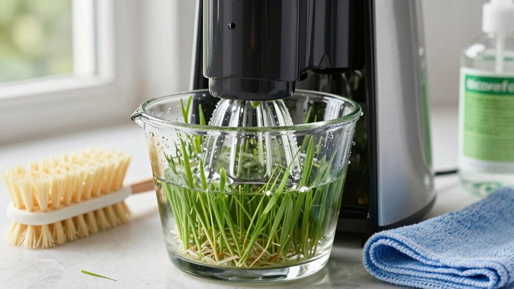 wheatgrass juicing clean routine