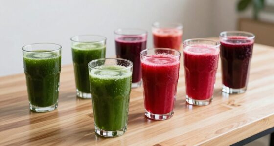 alternating sweet and green juices