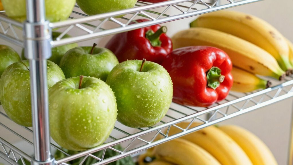 breathable functional produce shelving