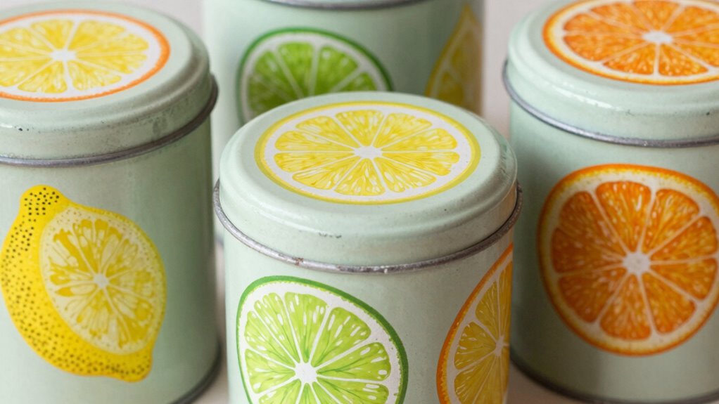 bright citrus stencil decor