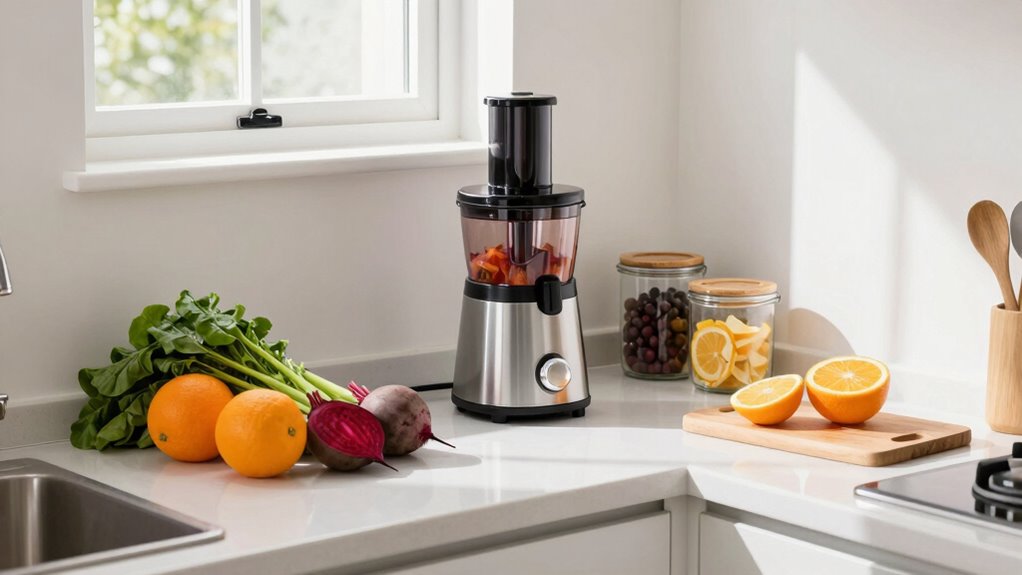 compact juicing station organization