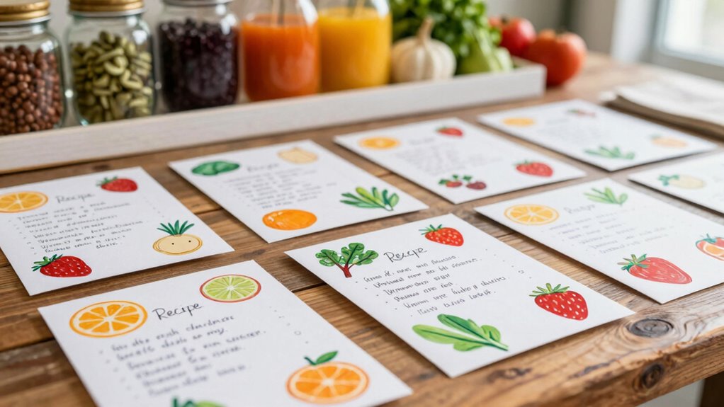 create durable vibrant recipe cards