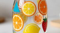 decorate bottles with geometric fruit patterns