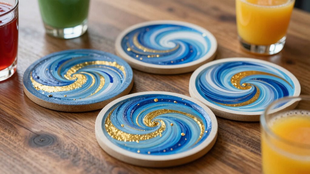 diy personalized painted coasters