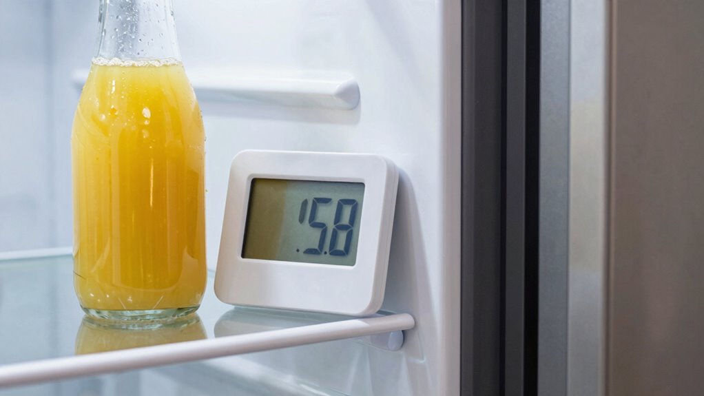 door shelf temperature readings