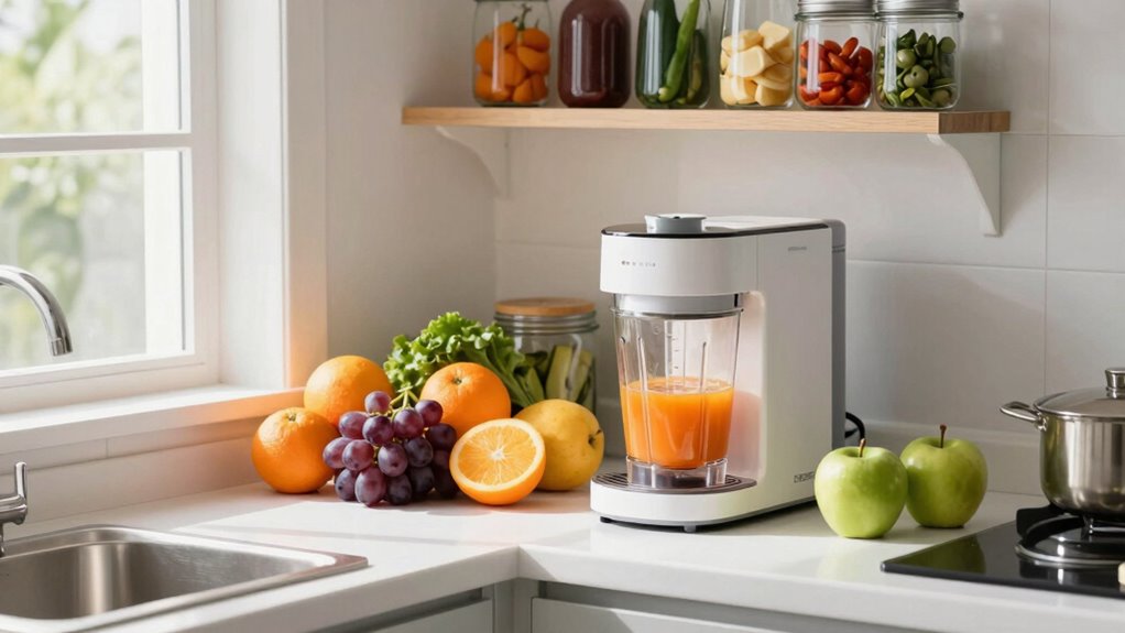 efficient small kitchen juicing