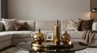 elegant metallic paint accents