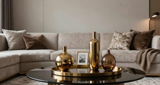 elegant metallic paint accents