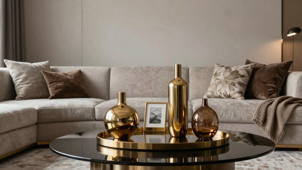 elegant metallic paint accents