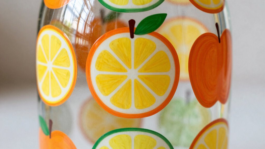 geometric fruit pattern coordination