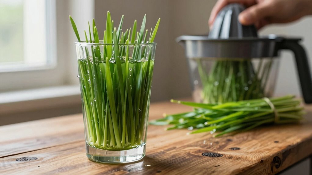healthy wheatgrass preparation routine