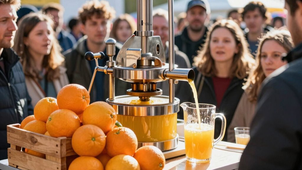 high volume orange juicing bottleneck