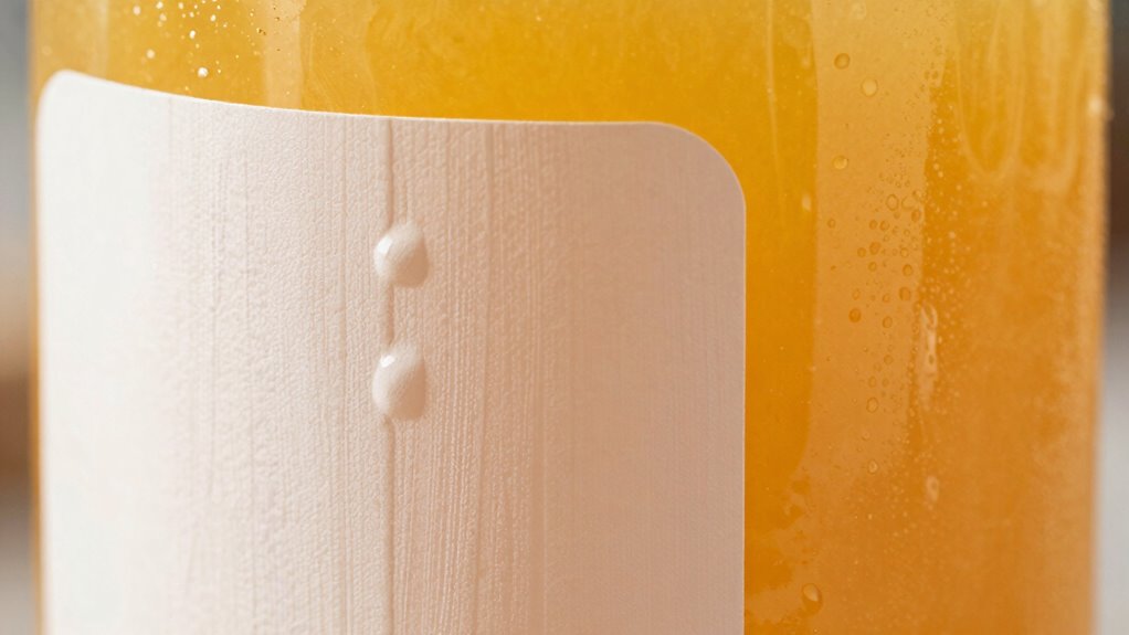 label texture affects perception