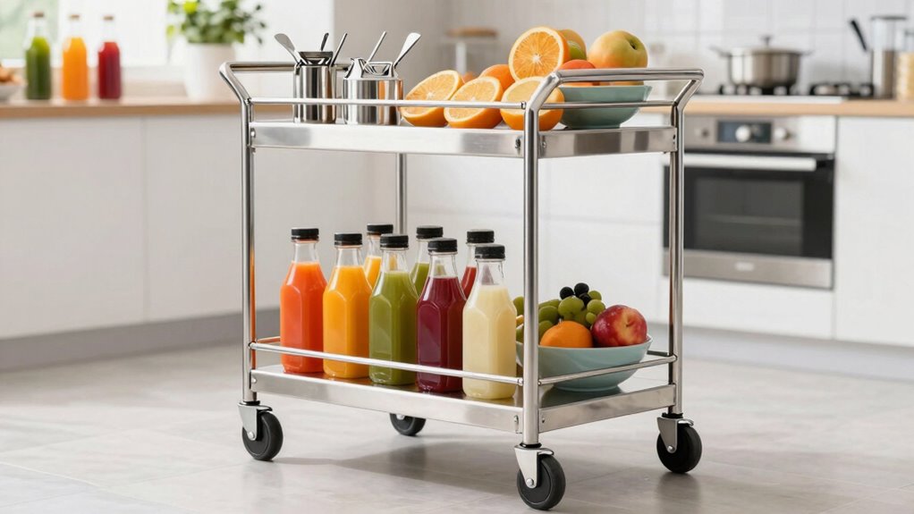 mobile organized juicing workspace