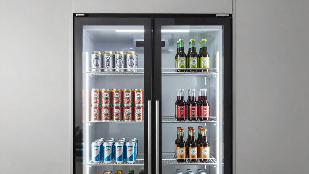 optimized beverage fridge organization