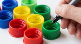 paint caps with color