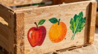 paint labels on crates