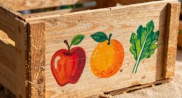 paint labels on crates