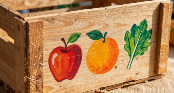 paint labels on crates