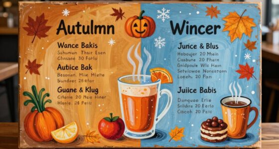 seasonal juice bar signage