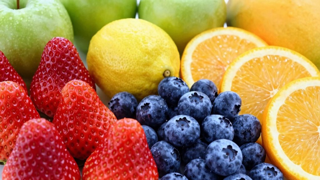 select vibrant colorful produce