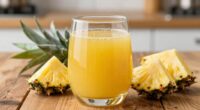 smooth pineapple juice preparation