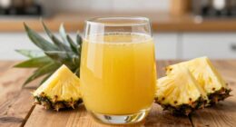 smooth pineapple juice preparation