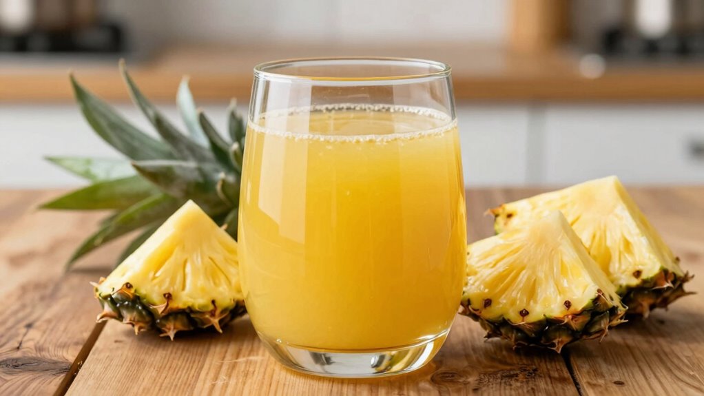 smooth pineapple juice preparation
