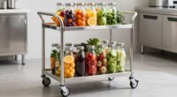 stable mobile juice carts