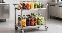 stable mobile juice carts